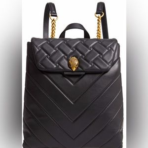 Kurt Geiger Women's Genuine Quilted Leather Kensington Backpack - Black